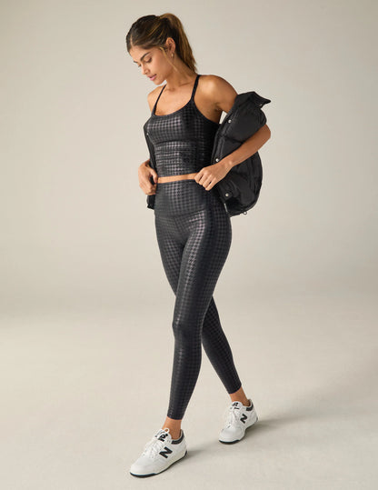 Beyond Yoga Houndstooth Slim Racerback Cropped Tank